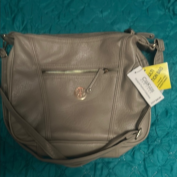 Beige Leather Crossbody Bag - Picture 7 of 8